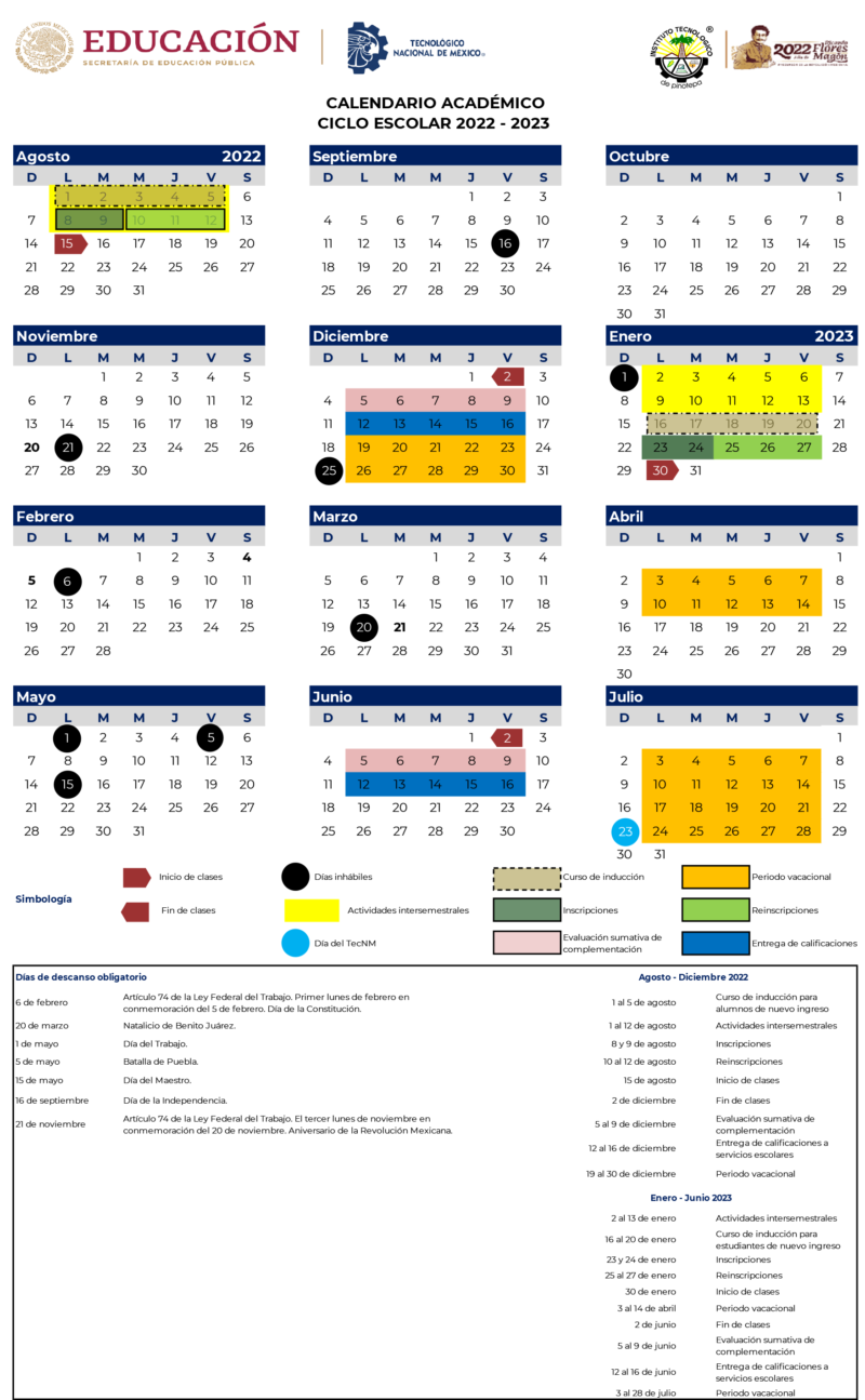 Calendario Escolar Tecnologico De Monterrey 2022 IMAGESEE